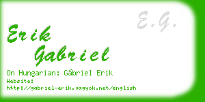 erik gabriel business card