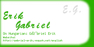 erik gabriel business card